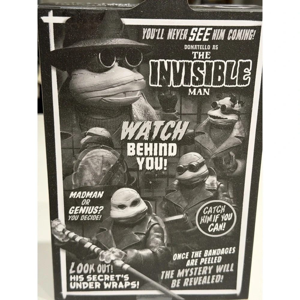 NECA Universal Monsters TMNT Donatello as Invisible Man 7in Action Figure NIB